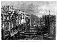 London Blackfriars Bridge,prints Illustrated London News,river view